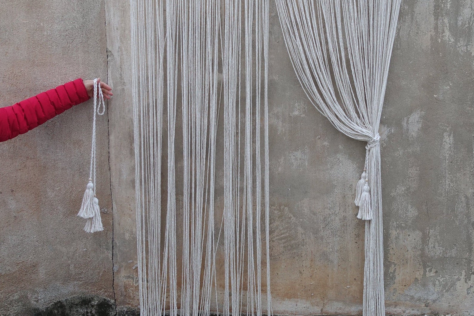 macrame tie backs pattern