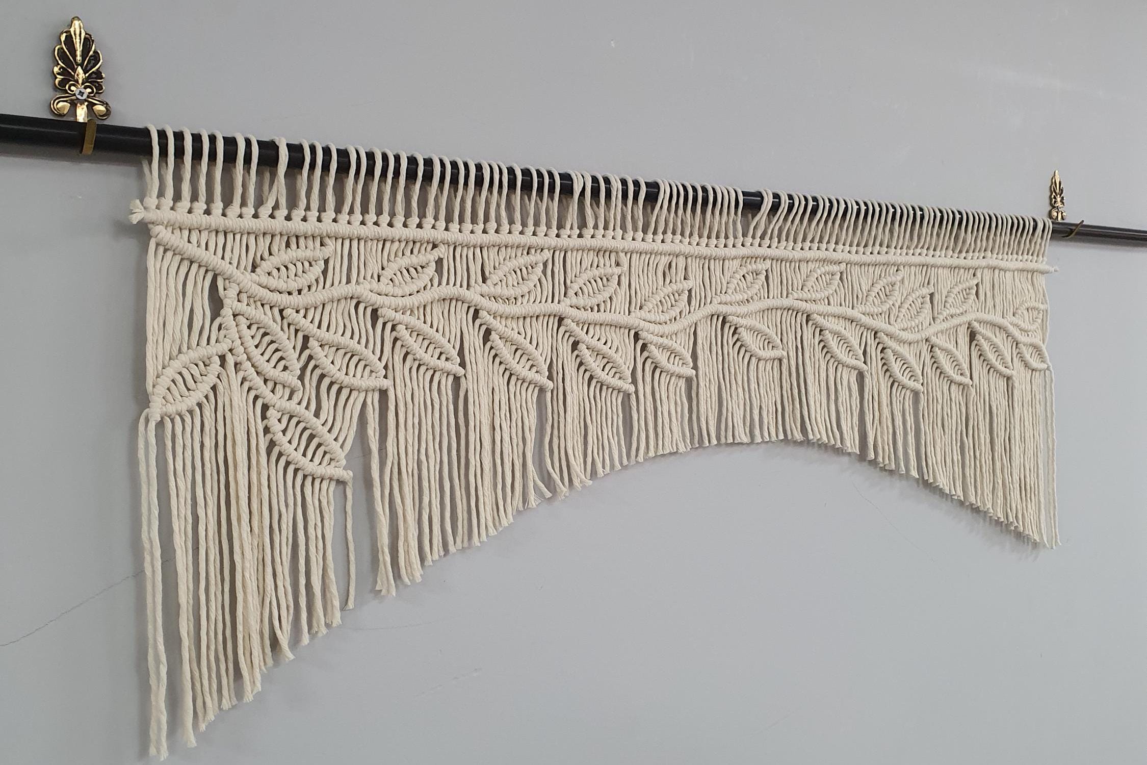 Macrame Arched Valances for Window Custom Curtains Special Made Valance ...