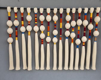 Tapiz de pared de macramé: decoración colorida para sala de estar (152 x 101 cm)