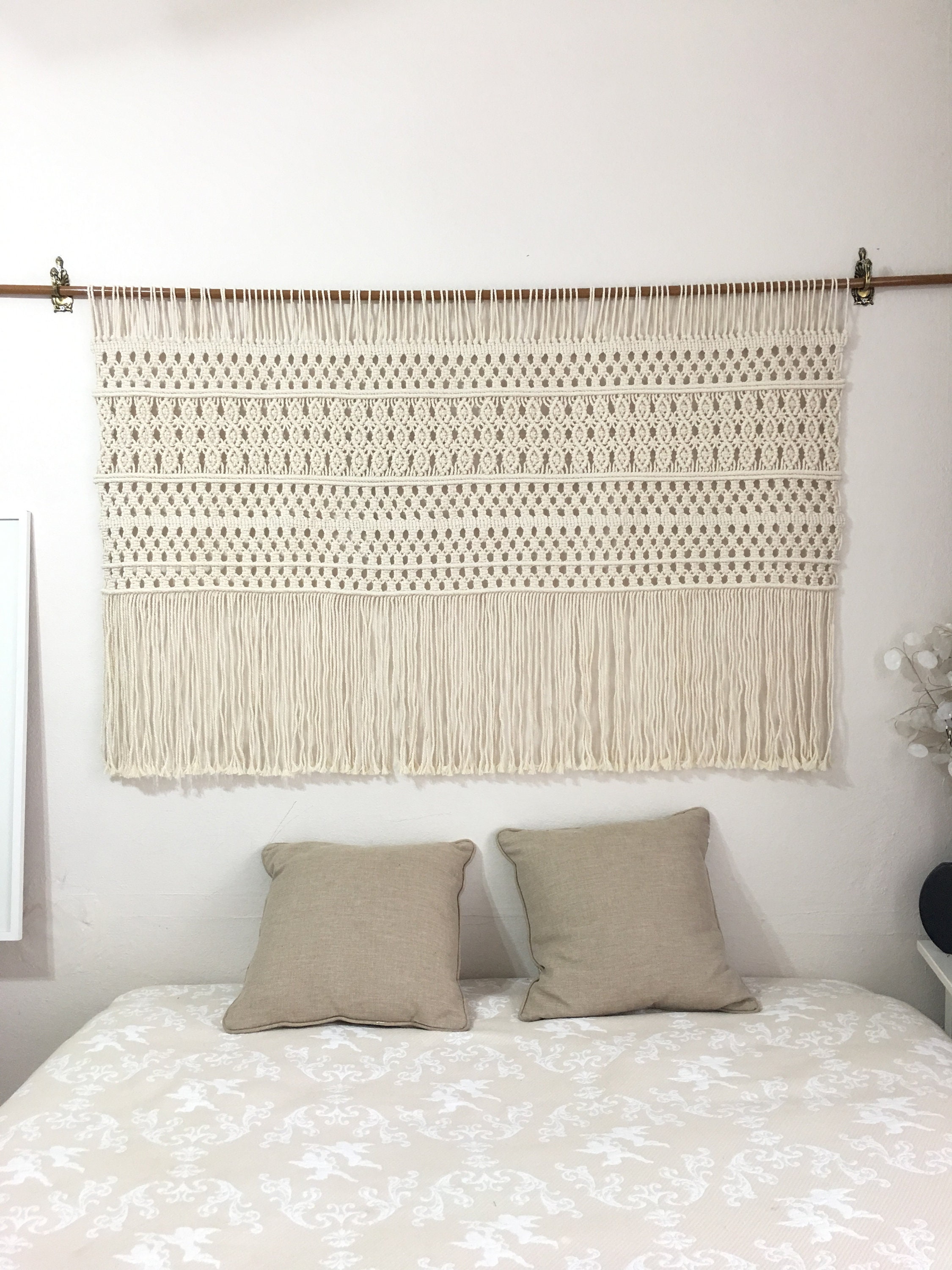 King size 2024 macrame headboard