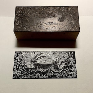Hare Moon, Wood Engraving