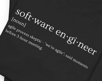 Software Engineer Funny Definition Unisex Heavy Cotton Tee, Programmer Gift Shirt, Computer Science Gift Top, IT Professional Tee, Tech