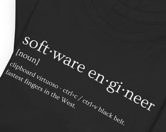 Software Engineer Funny Definition Unisex Heavy Cotton Tee, Programmer Gift Shirt, Computer Science Gift Top, IT Professional Tee, Tech