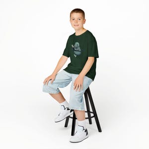 Katoenen T-shirt met leesboek voor kinderen | Leuke dieren-T-shirt | Verjaardagscadeau voor dierenliefhebbers afbeelding 10