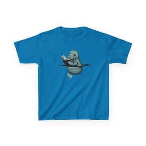 Katoenen T-shirt met leesboek voor kinderen | Leuke dieren-T-shirt | Verjaardagscadeau voor dierenliefhebbers afbeelding 9