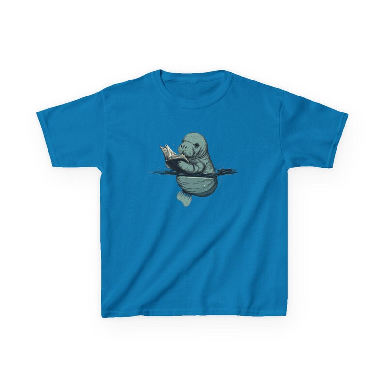 Katoenen T-shirt met leesboek voor kinderen | Leuke dieren-T-shirt | Verjaardagscadeau voor dierenliefhebbers afbeelding 9
