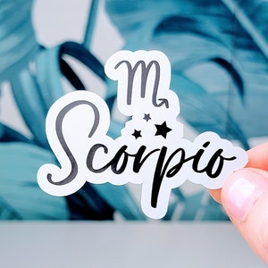 Scorpio zodiac sticker, Vinyl, Laptop Sticker, Horoscope Sticker, Water Bottle Sticker, Laptop Sticker, Horoscope, Waterproof Sticker, Cute