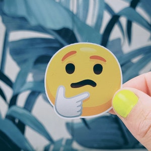 Emoji Meme Thinking Sticker for Sale by beccaamac