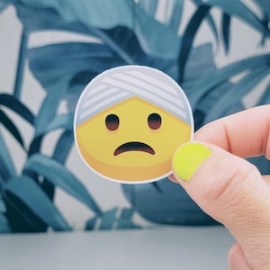 Injured emoji sticker, Vinyl, Laptop Sticker, Funny Sticker, Tumbler Sticker,Smiley, Emoji Sticker, Water Bottle Sticker, Waterproof Sticker