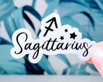 Sagittarius Zodiac Sticker: Glossy Vinyl, Water Resistant