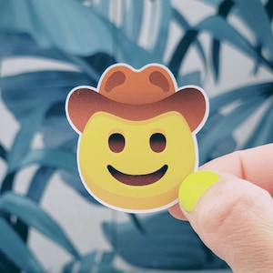 Cowboy emoji keychain top
