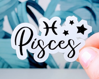 Pisces Zodiac Sticker: Glossy Vinyl Horoscope Decal