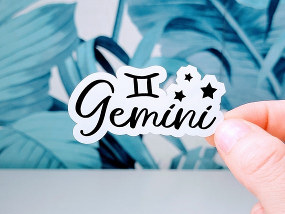 Gemini Horoscope Sticker: Glossy Vinyl, Water Resistant