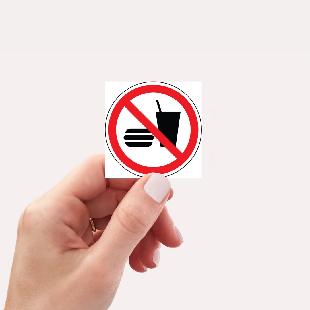 No Rice Sticker No Food or Drink Sticker, Vinyl, Laptop Sticker, Caution Sticker ...