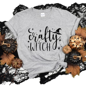 Crafty Witch Shirt, Softstyle Tshirt, Spooky Season Tee, Trendy Tee, Fall, Halloween