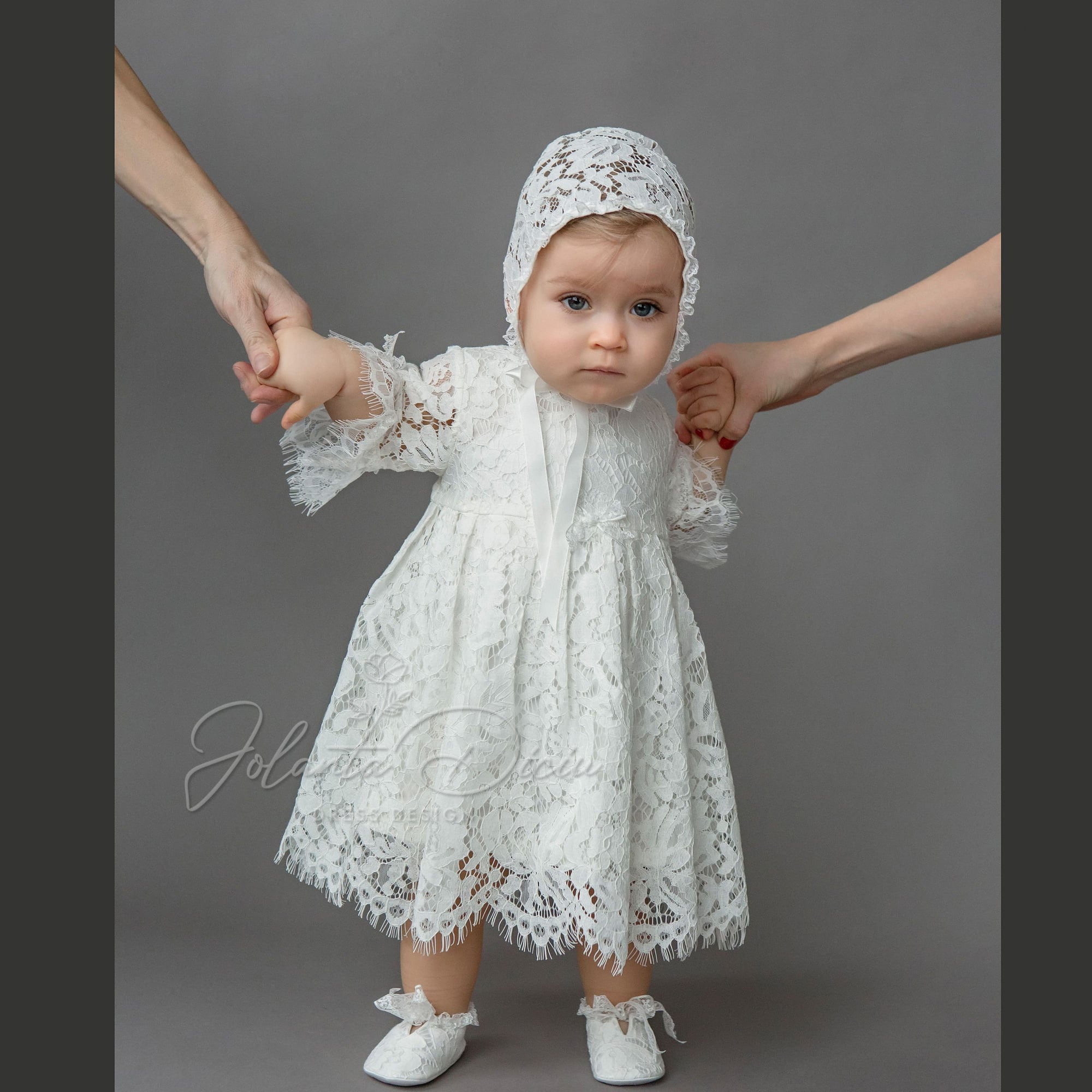 Alencon lace baptism dress baby girl christening dress lace Etsy