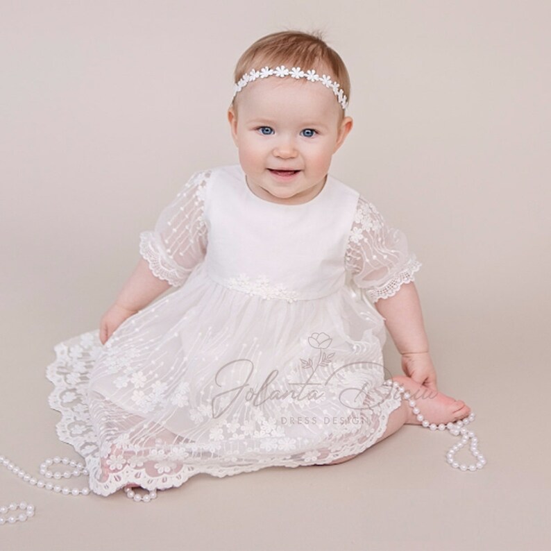 Baby girl christening dress christening gown baptism dress Etsy