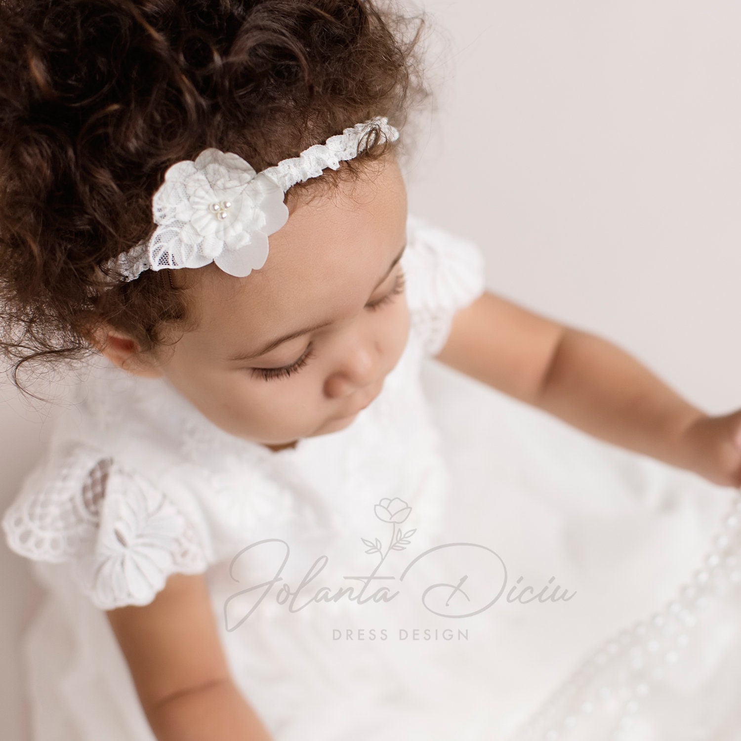 baby baptism headband