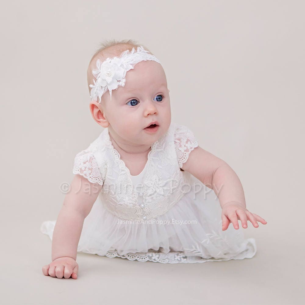 Baby christening gown lace baptism dress baby lace dress