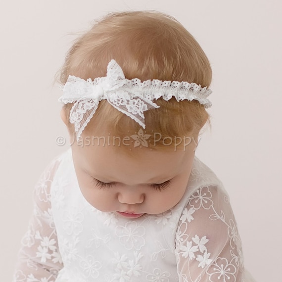 baby christening headband