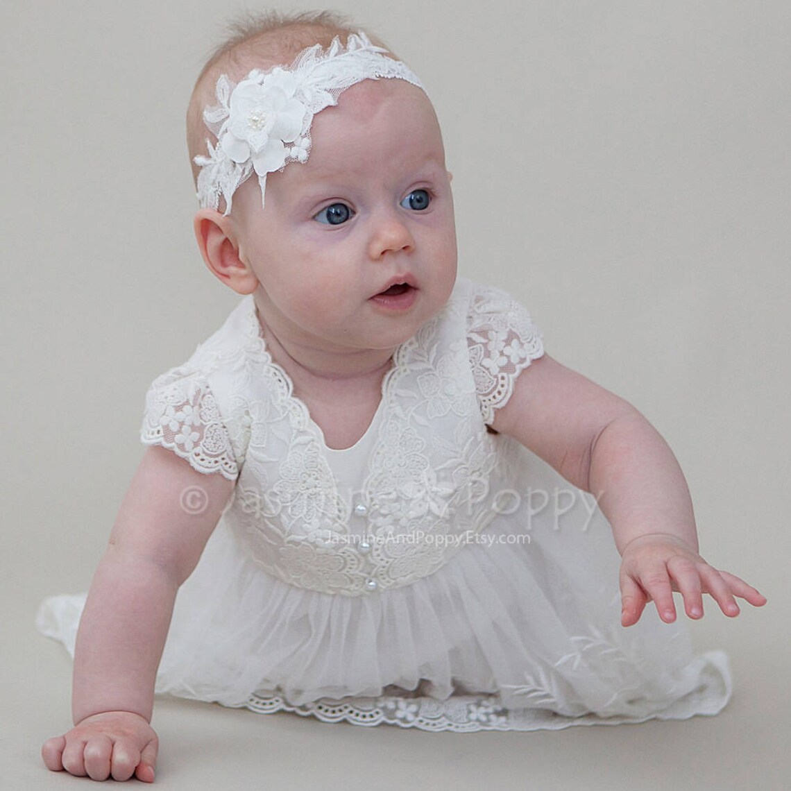 Baptism Headband Lace Headband Baby Headband Christening Etsy Canada
