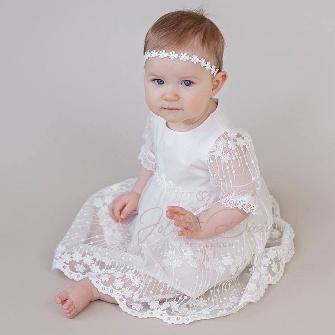 Baby Girl Christening Dress, Christening Gown, Baptism Dress, Baptism