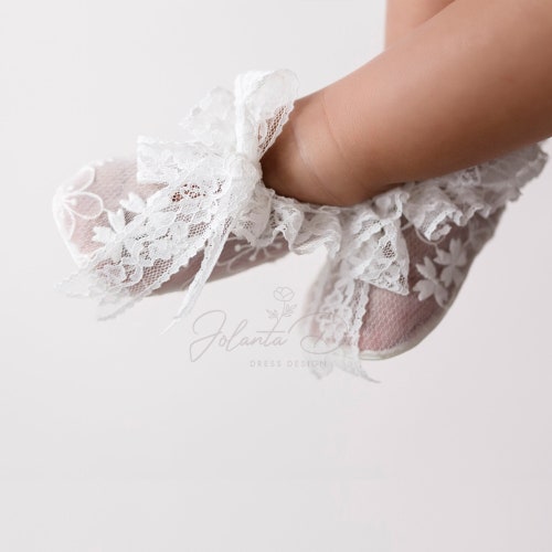 Baby Baptism Shoes Christening Booties Lace Baby Shoes Etsy