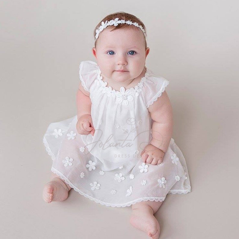 Baptism dress christening dress for girl chiffon baby dress Etsy