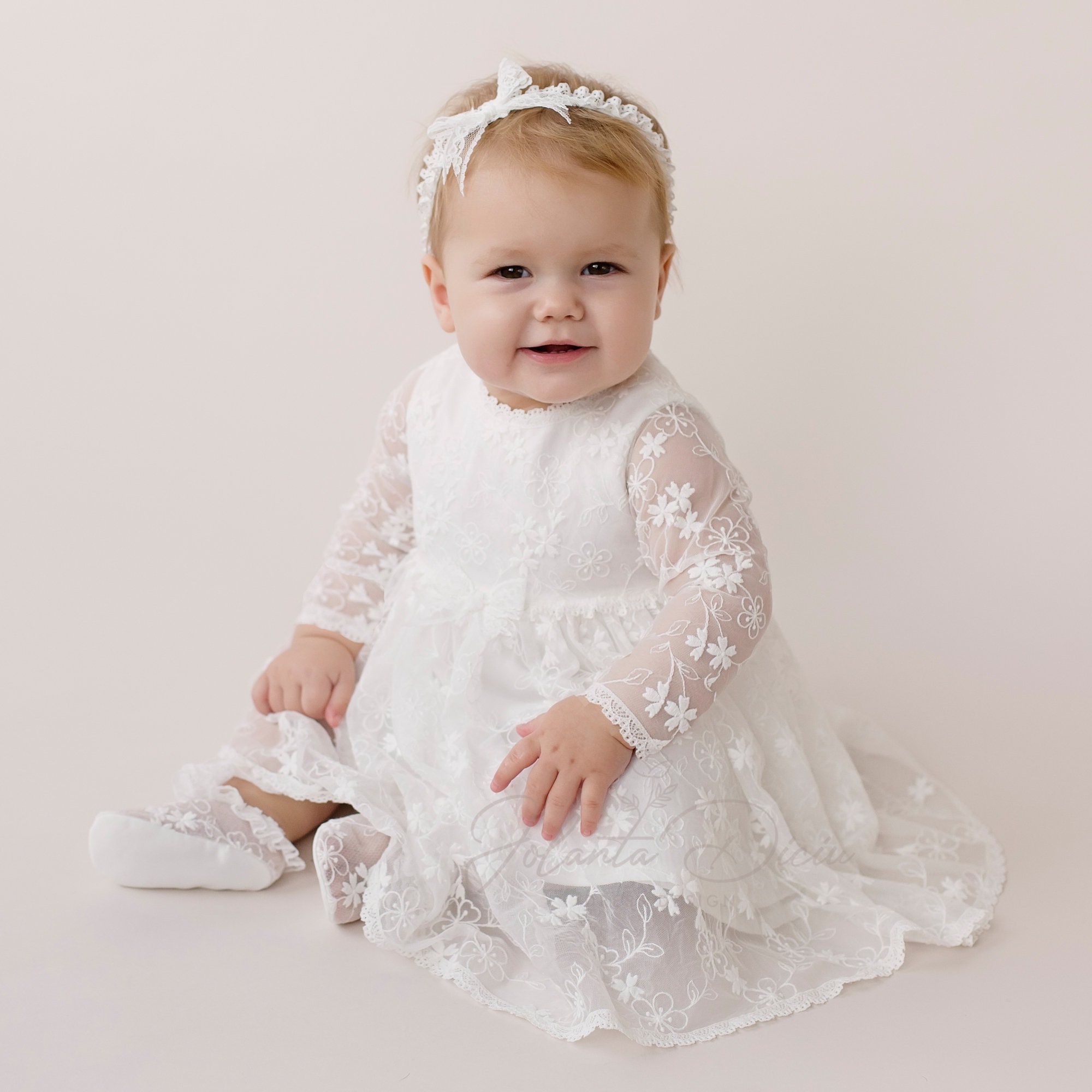 Long Sleeve Lace Baptism Dress Baby Blessing Dress Etsy Canada