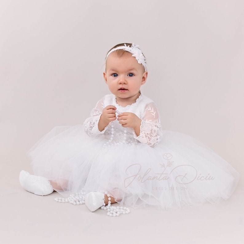 Baby Girl Christening Dress Baby Princess Style Dress Lace Etsy