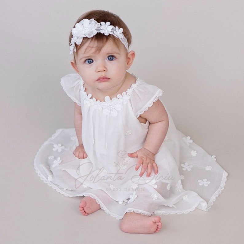 Baptism Dress Christening Dress for Girl Chiffon Baby Dress Etsy