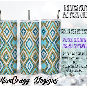 20oz 20ss  Multi Color Geometric Rhinestone Template, Rhinestone Tumbler Pattern, PNG Rhinestone Guide, Sublimation Pattern,