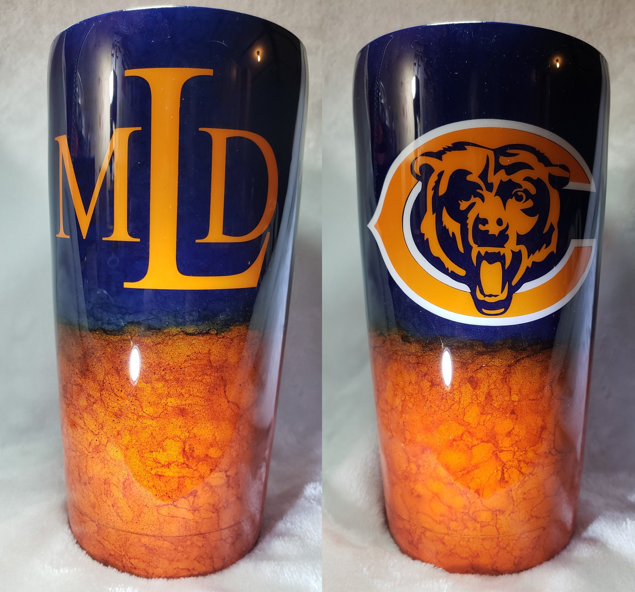 Custom Sports Tumbler Plain and Glitter Monogram or Name Any Etsy