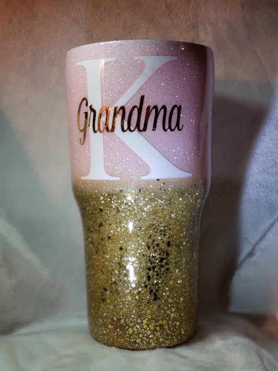 Custom Glitter Initial and Name Tumbler Monogram or Name Any Etsy