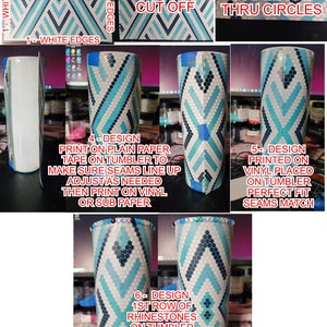 30oz 20ss Aztec 3 Color Rhinestone Template, Rhinestone Tumbler Pattern ...