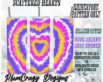 Sunset Beach 20oz 20ss Rhinestone Template, Rhinestone Tumbler Pattern ...