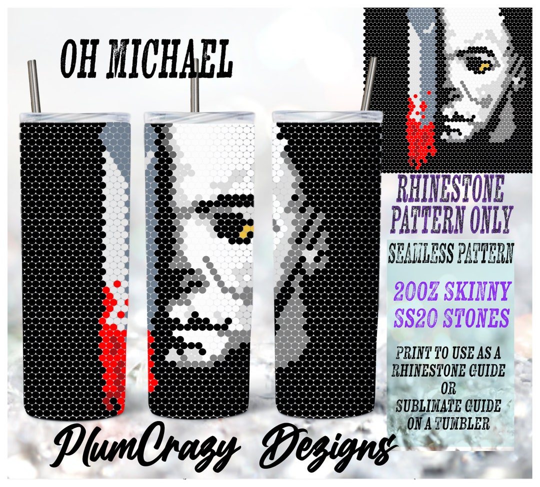 Ohio Rhinestone Template 20oz, Ss20 Oh Michael Rhinestone Template, Rhinestone Tumbler Pattern ...