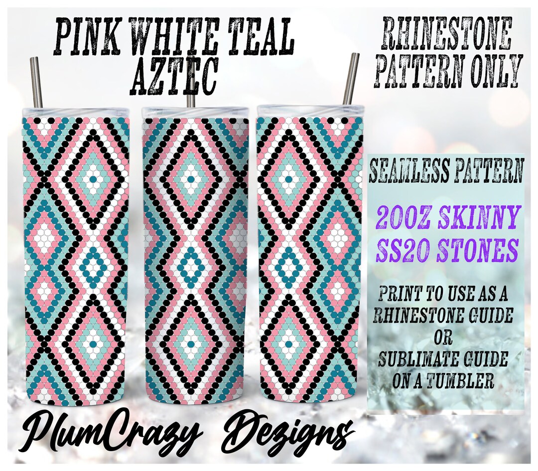 20oz, Ss20 4 Color Aztec, Rhinestone Template, Rhinestone Tumbler ...