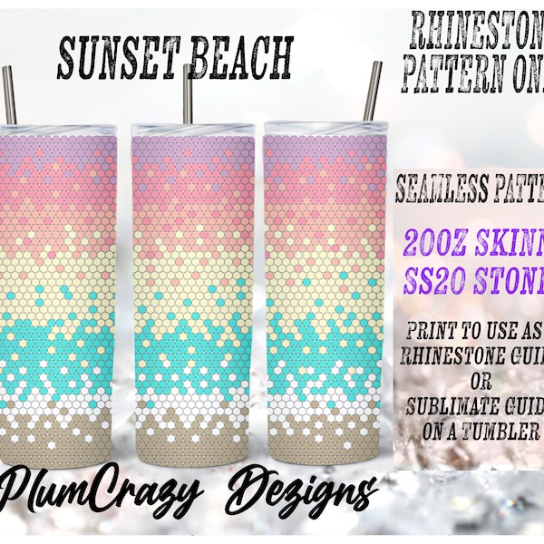 Rhinestone Sunset Pattern - Etsy