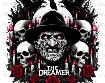 De dromer png, horror png, halloween-clipart, digitale download, gotische kunst, gotische png, schedel png, Halloween-horror
