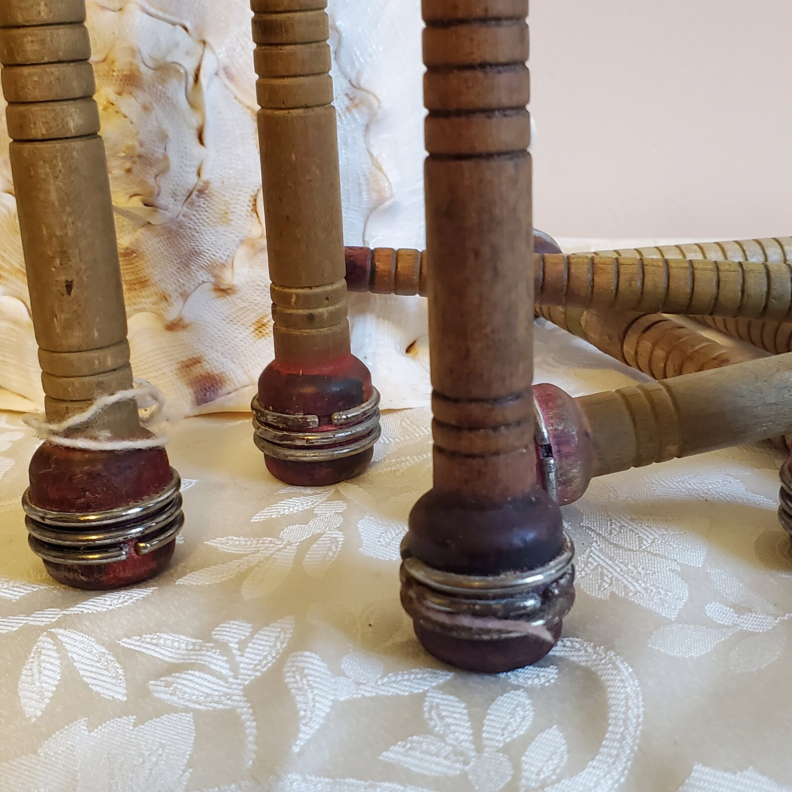Vintage Wooden Spool Bobbin Spindle from Bates Woolen Mill in Etsy
