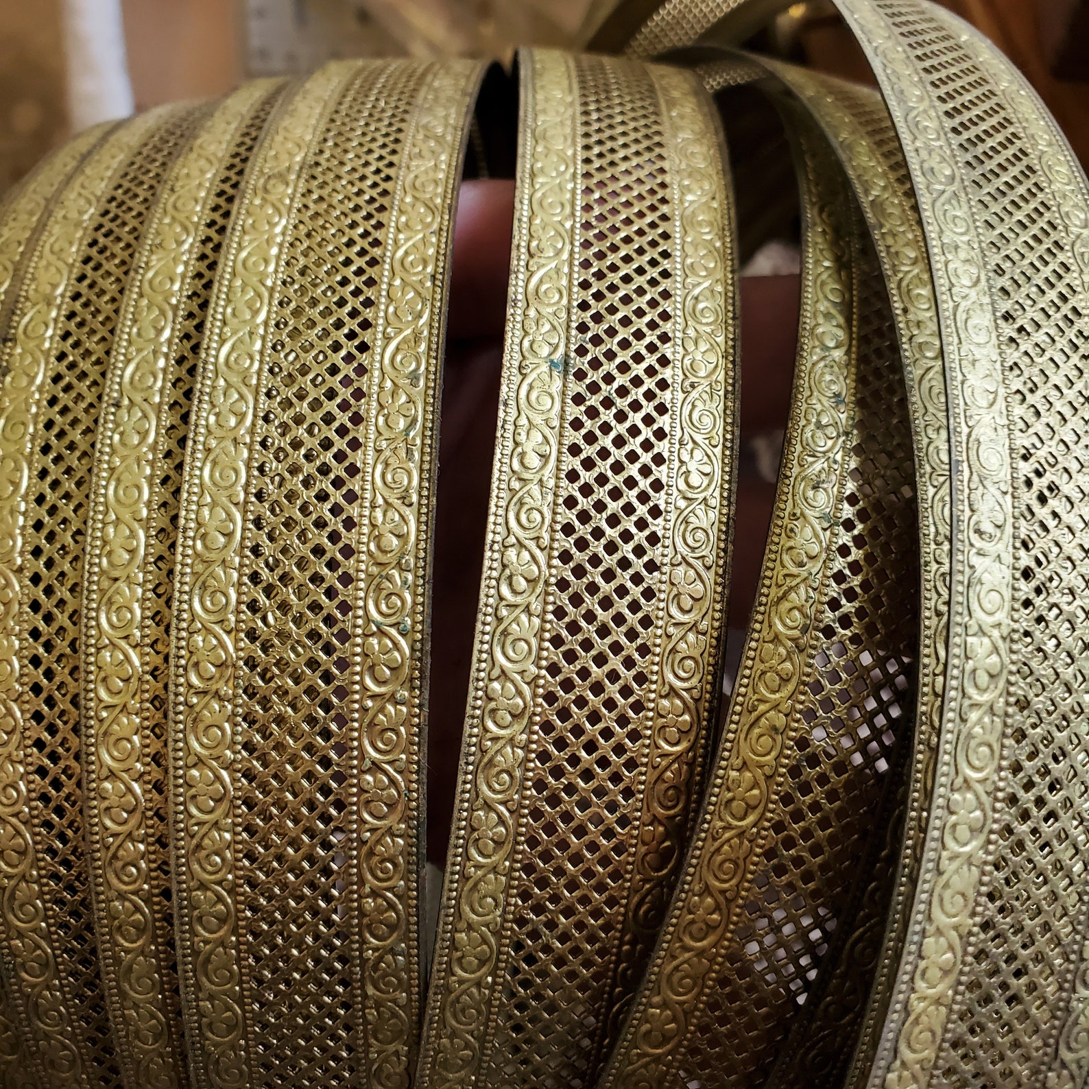 Vintage Brass Lamp Banding | Etsy