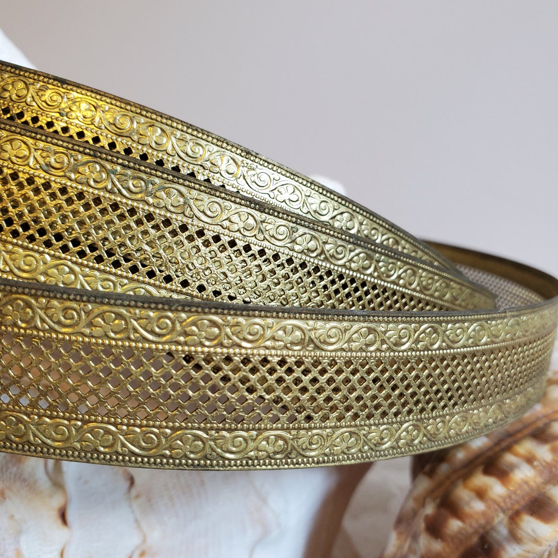 Vintage Brass Lamp Banding Etsy