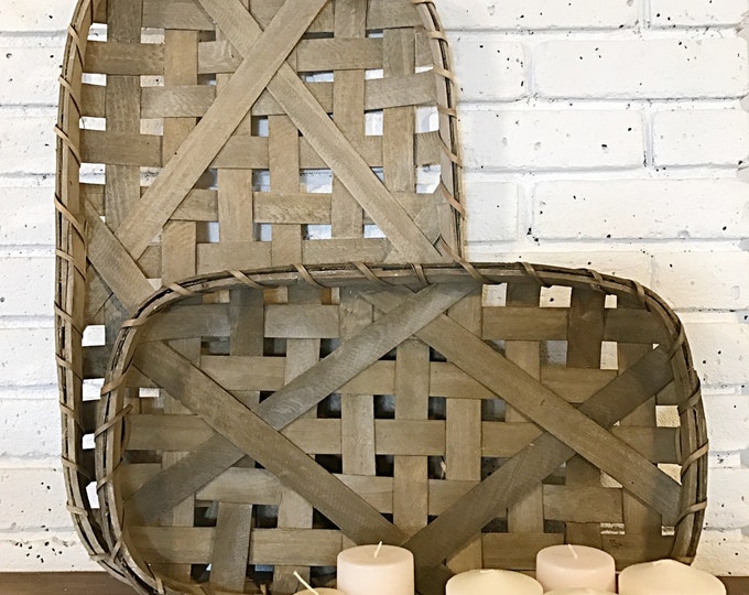 Vintage Tobacco Baskets Set of 2 Etsy