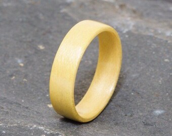 Maple Wedding Ring - custom wooden ring handmade using bentwood method. Unique mens or womens wedding or engagement ring.