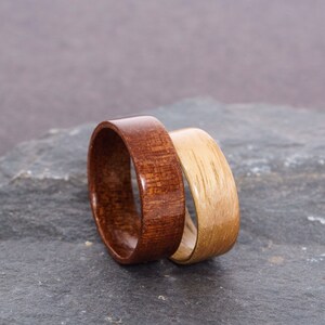 Welsh Slate Rings Welsh Slate Ring With Your Choice of Wood - Etsy UK