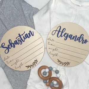 Panneau de faire-part de naissance minimaliste