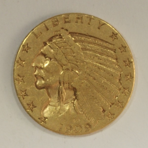 United States 1909 Indian Head 5 Dollar Gold Coin