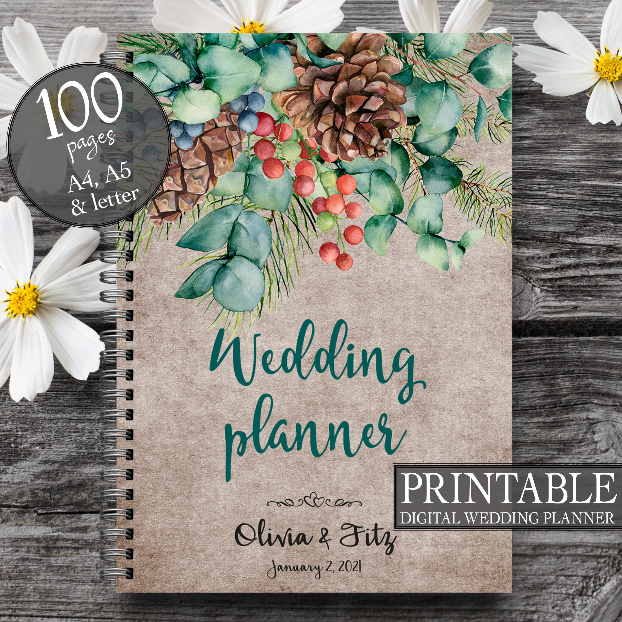 Printable Wedding Planner Wedding Diary Diy Wedding Wedding