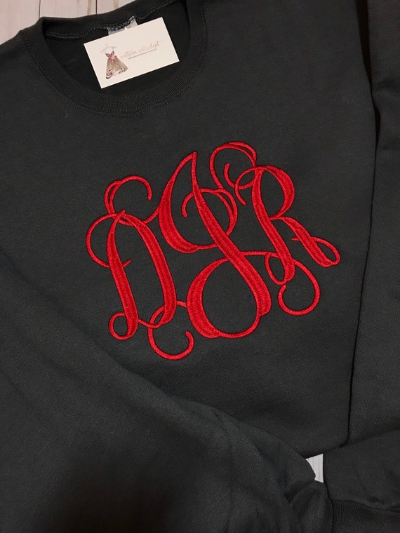 etsy monogram sweatshirt